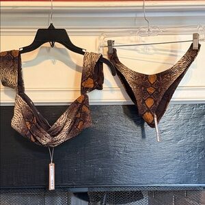 NWT SKIMS Snake Print Bikini Set Size M